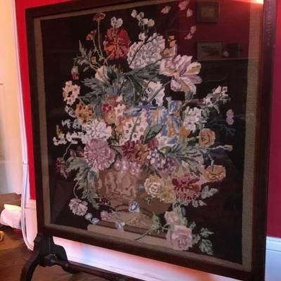 Needlepoint Fireplace Screen 