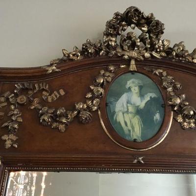 Giltwood Mirror, Girl with Horse 