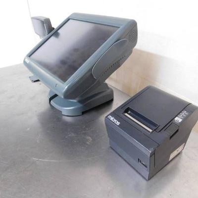 Micros Workstation with Printer and Display.