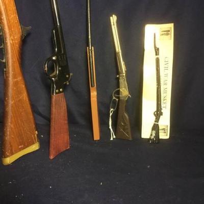 Toy Rifles, Wood, Metal & Plastic