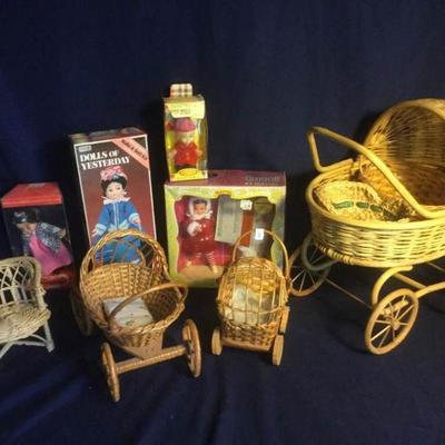 Boxed Dolls and Baskets