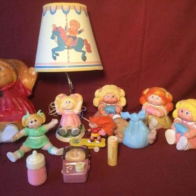 Cabbage Patch Piggy Banks and Lamp