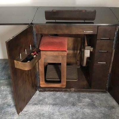 AOA005 Vintage Riccar Sewing Machine in Original Cabinet