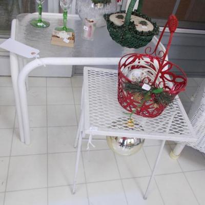 Glass top table $26
Patio table $26