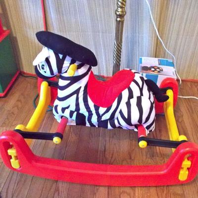 Zebra rocking horse $45
