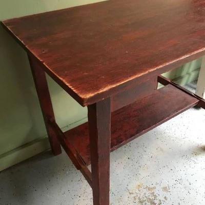 Rustic Antique wood table desk. No drawer