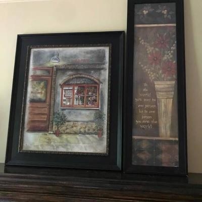 Set of Black Framed Wall DÃ©cor--CafÃ© and You are ...