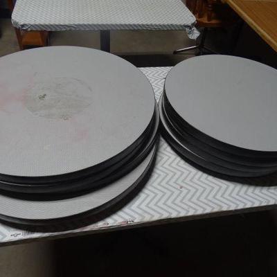 5 Round table tops 20 and 5 round table tops 24' ...