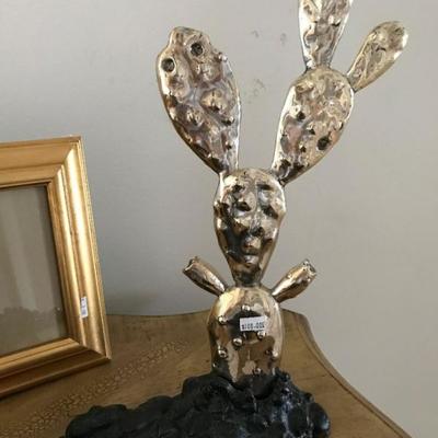 Silver sculpture. Mexico. Cactus. $100