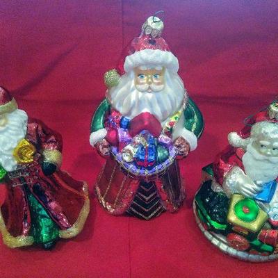 Glass Christmas Santas
Left to right prices.
1.$15.00
2.$18.00
3.$15.00