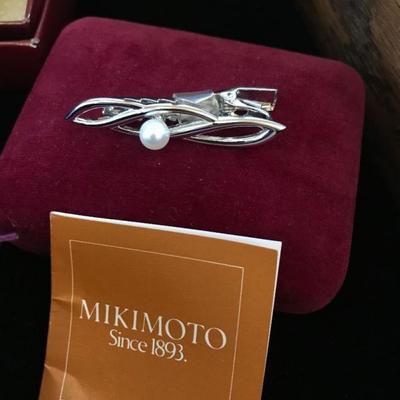 Mikimoto tie clip. $75