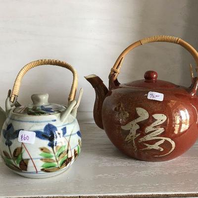 Teapots $60 and $75