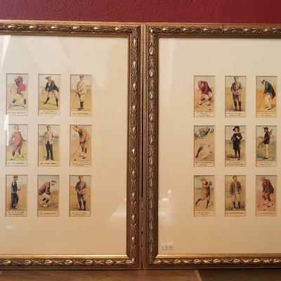 Framed golf pictures. $20 each.