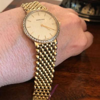 All jewelry reviewed and detailed by Jewelry Appraiser: DANIEL MINK MEN'S WATCH 18K PLATED. $115