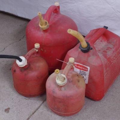 Lot of 4 gas cans - some big, some small