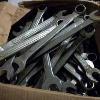 Approx 50 One Inch Combo Wrenches - Need Cleaning