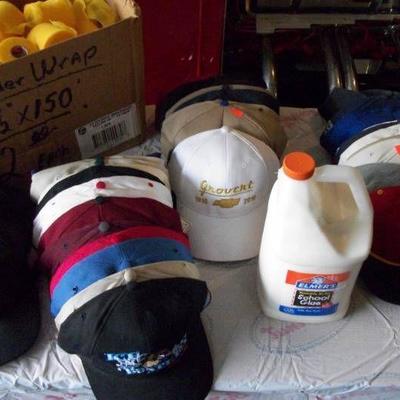 Approx 35 New Hats, Gallon Elmers Washable Glue, B ....