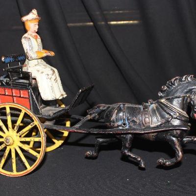 cast iron horse & buggy