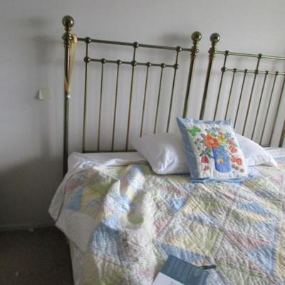 VICTORIAN TWIN BED BRASS