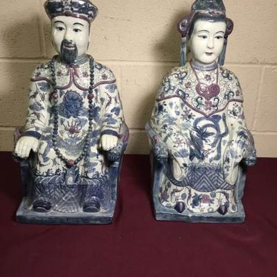 Asian Royal Couple Porcelain