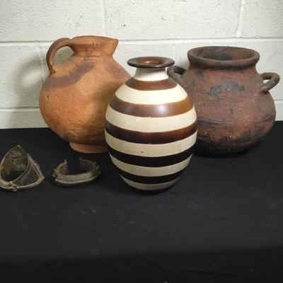 Ceramic Pots and Metal Cuffs