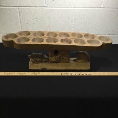 Wooden Mancala Game Board