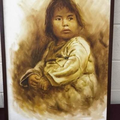 Painting Native American Child