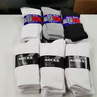 Athletic Socks Lot 9-13