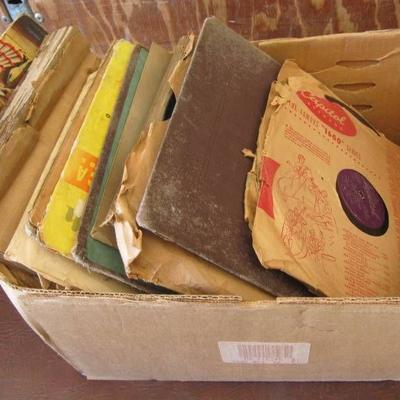 Box of (45) 78's Records