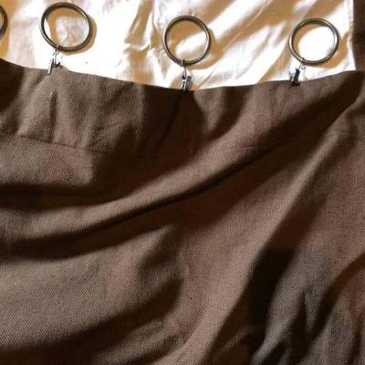Four Custom Brown draperies  curtains
