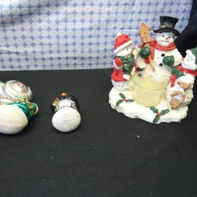 Frosty Friends Ornaments. Snowman Family Votive Ho ...