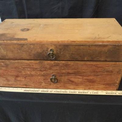 2 Drawer Wood Box