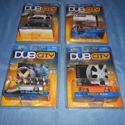 Four Dub City Metal Cars in Pkgs