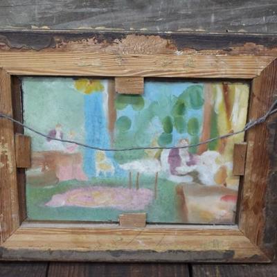 Victorian Reverse Painted Art