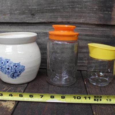 Pottery Crock and Jars