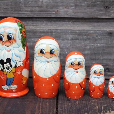 Russian Mickey Mouse Nesting Dolls