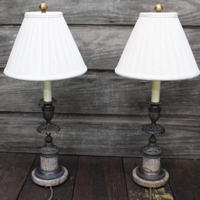 Marble and Metal lamps