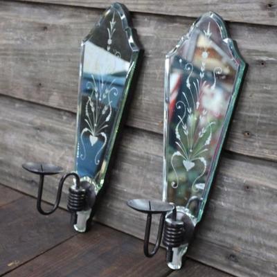 Antique candle sconces