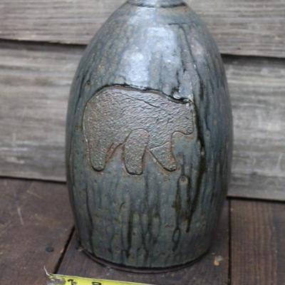 Warren Welch Engraved Bear Jug