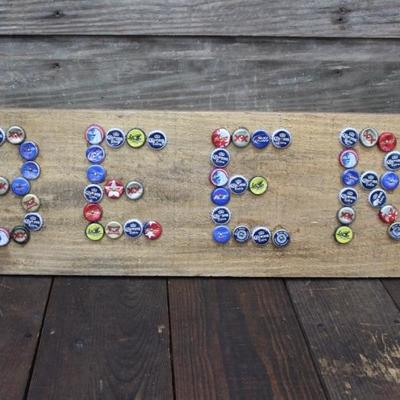 Folk art "Beer" sign