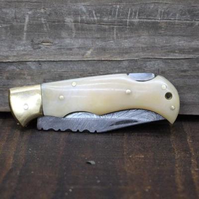 6-1/2" Damascus Folding Knife