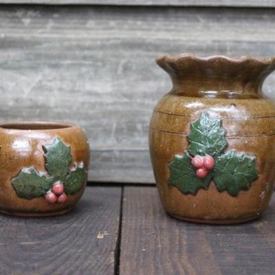 Mildred Meaders Christmas Pottery Set