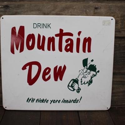 Mountain Dew Metal Sign
