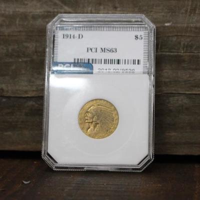 1914-D MS63 Indian Head Gold Piece