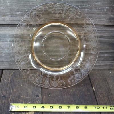 Etched glass platter