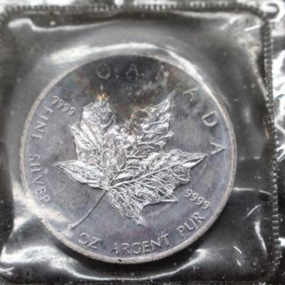 Sealed & Toned 1988 1oz Silver Maple Leaf 999.9