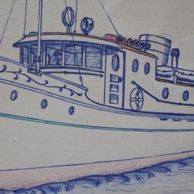 Nautical Pen Drawing