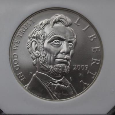 2009-P MS69 Abraham Lincoln Silver Dollar 90%