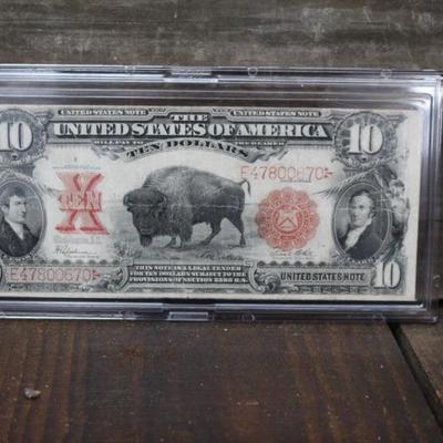 Red Seal 1901 $10 Buffalo Note