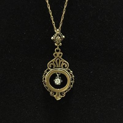 1950s Gold and Diamond Necklace